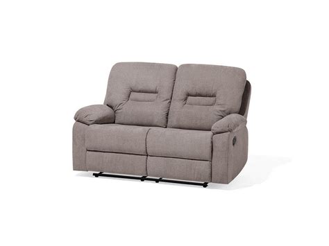 Disponiamo di divani 2 posti in offerta di ogni materiale. Divano a 2 posti reclinabile in tessuto beige talpa BERGEN ...