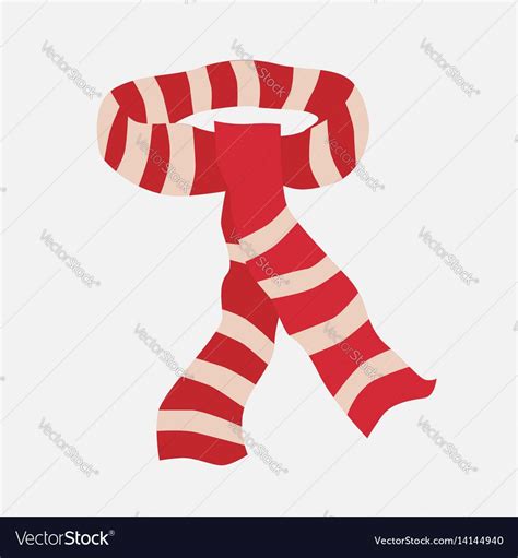 Red striped scarf Royalty Free Vector Image - VectorStock , #AD, #scarf, #Royalty, #Red, # ...