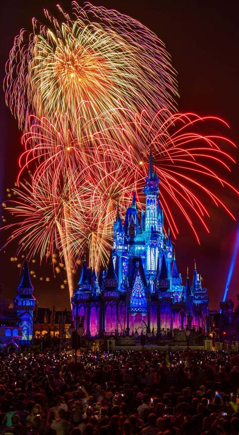 download disney world in fireworks android wallpaper