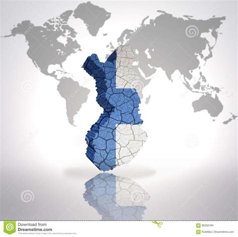 Karte Von Finnland Stock Abbildung Illustration Von Spiegel 96262494