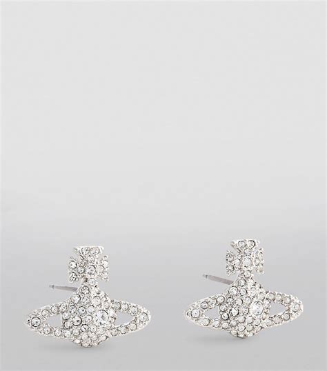 Vivienne Westwood Crystal Embellished Grace Bas Relief Orb Stud Earrings Harrods Tw