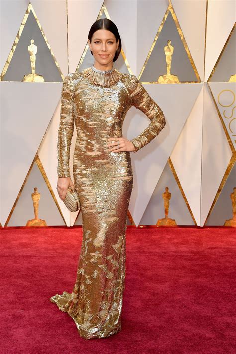 Jessica Biel In Kaufmanfranco The Oscars Best Oscar Dresses Best Celebrity Dresses