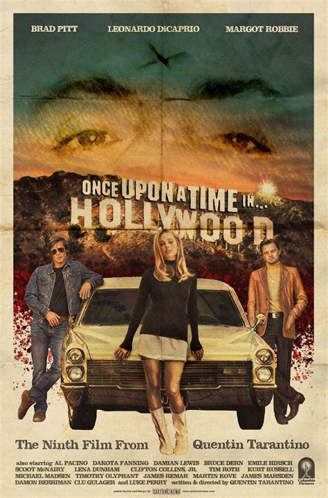 Once Upon A Time In Hollywood Retro Poster Like For Real Dough