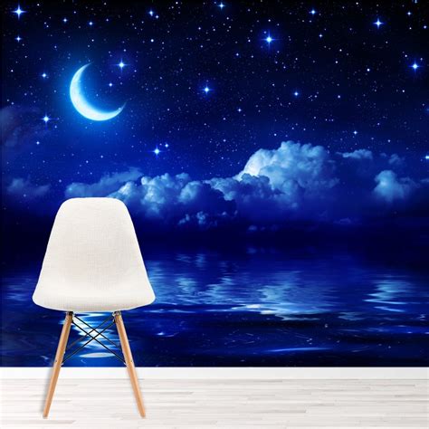 .clouds wallpapers, with 43 sky and clouds background images for your desktop, phone or tablet. Twilight Sky Moon & Clouds Wallpaper Wall Mural