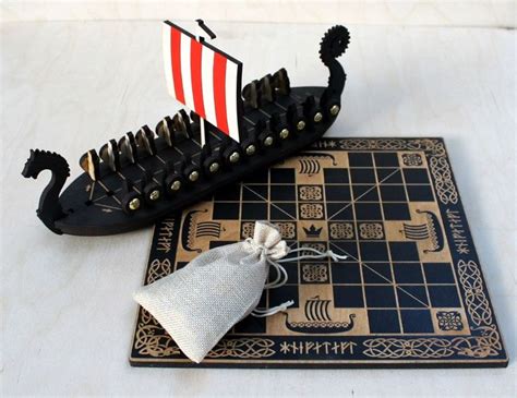 This Scandanavian Board Game Comes With A Tiny Viking Ship Vikings