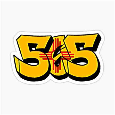 Original New Mexico Flag 505 Area Code Graffiti Shop Sticker For Sale