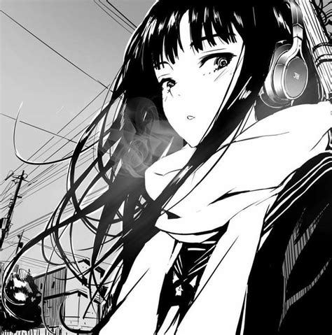 Inspirierend Anime Girl Pfp Black And White Seleran