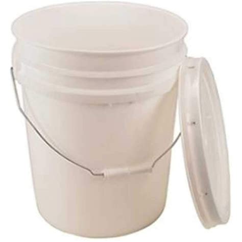 5 Gallon Bucket With Lid Food Grade Buckets White