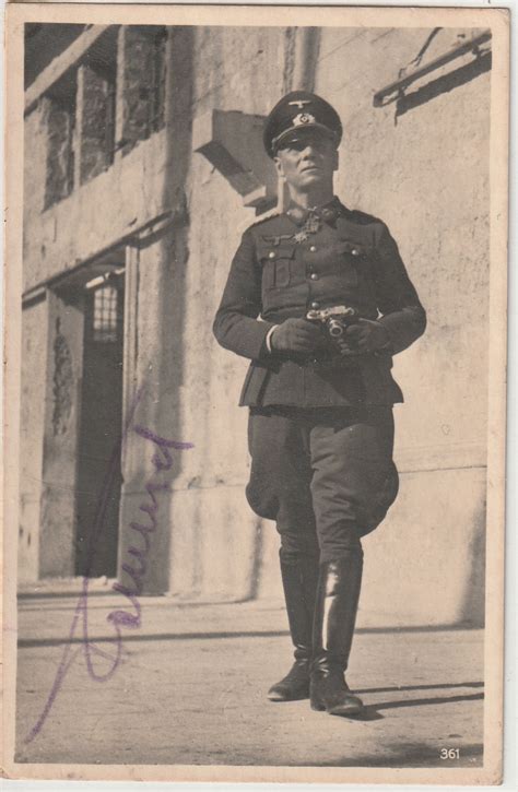Field Marshal Erwin Rommel Autographed Photo Sjs Militaria