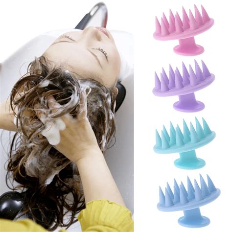 Buy Silicone Shampoo Scalp Shower Hair Massage Massager Body Washing Brush Comb