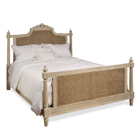 The bed is then artfully finished for a modern look that goes with anything. Vincennes Luxury Carved French Cane Bed