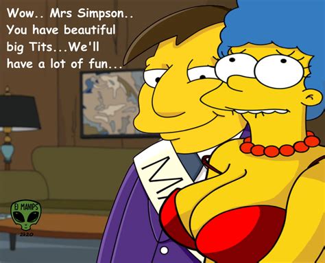 Rule 34 Big Breasts Bra Caption Fjm Horny Marge Simpson Mayor Quimby