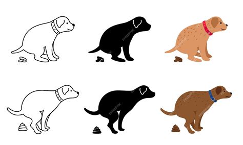 Premium Vector Pooping Dog Illustration Dogs Poop Clip Art Pet
