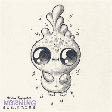 Chris Ryniak — Dewdrop Morningscribbles Cute Monsters Drawings Cute Drawings Sketches