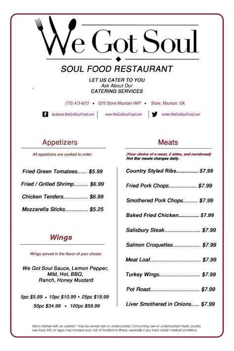 Download them for free in ai or eps format. Soul Food Restaurants Menu - Food Ideas