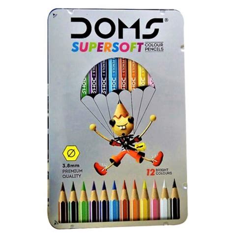 Doms Colour Pencils Supersoft 12s Tin Set