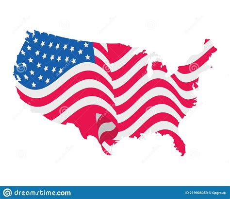 Usa Map Illustration Stock Vector Illustration Of National 219908059