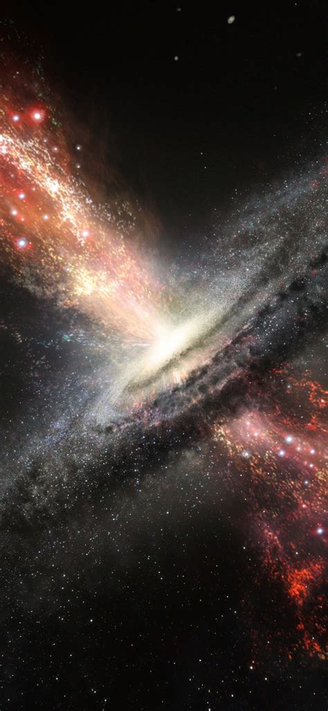 1125x2436 Supermassive Black Hole Explosion Space Astronomy