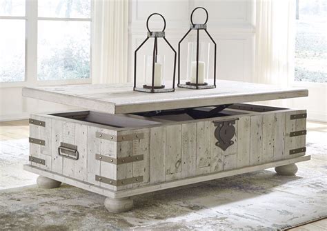 Carynhurst Lift Top Coffee Table - Light Gray | Home ...