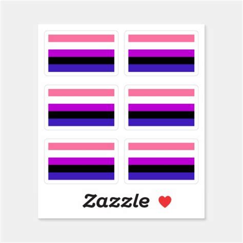 Genderfluidity Pride Flag Sticker Zazzle