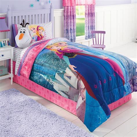 Frozen Princess Anna And Elsa Full Comforter And Sheet Set Ko 5 Piece Bed In A Bag