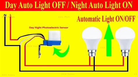 Automatic Day Night Light Onoff Photocell Sensors Wiring Connection