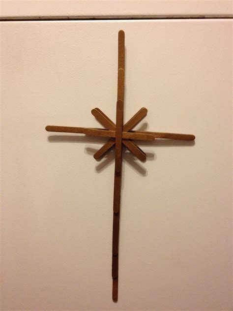 Cross Made From Painted Popsicle Sticks Ice Cream Stick Christmas