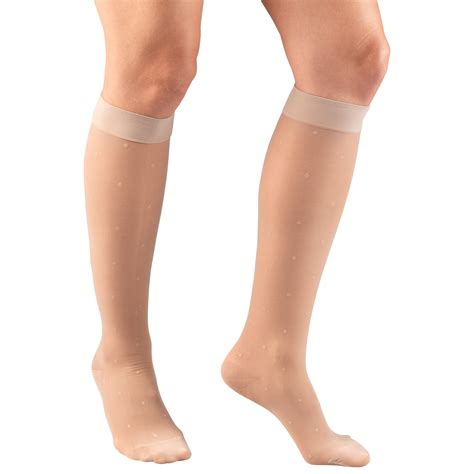 Truform Women S Stockings Knee High Sheer Dot Pattern 15 20 MmHg