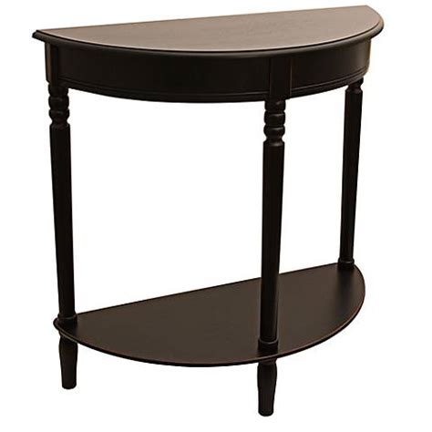 Bring in a natural, rustic but refined touch to your style with our exclusive alexis live edge console table. Terese Eased Edge Black Half Round Console Table - #8P444 ...