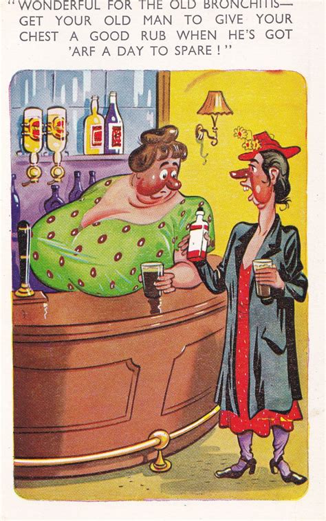 Bronchitis Natural Remedy Is Sex Old Pub Comic Postcard Manuscript Paper Collectible