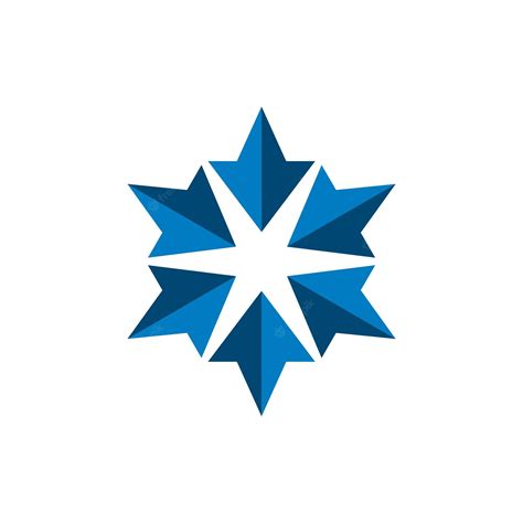 Premium Vector Blue Star Arrow Logo Template Illustration Design