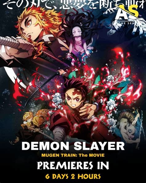In Less Than 1 Week Demon Slayer Mugen Train The Movie Premieres In
