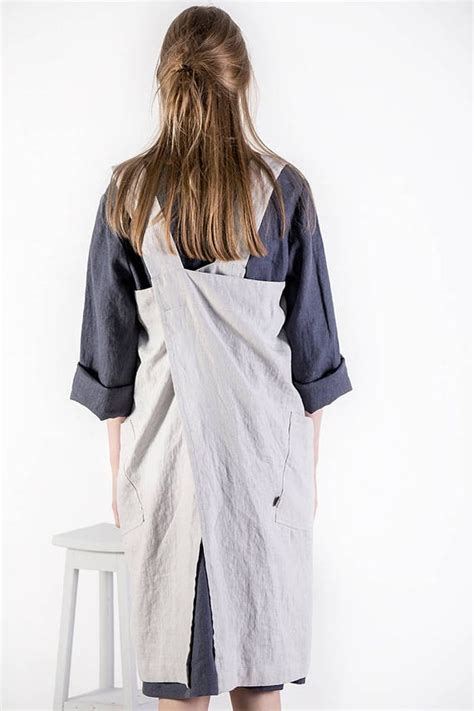 Items Similar To Linen Pinafore Apron Linen Tunic Womens Linen Apron