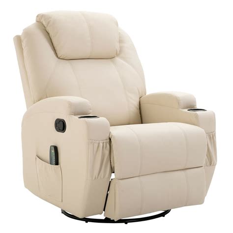 Convenience Boutique Living Room Recliner Massage Chair Cream