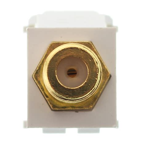 Leviton 40831 Bw Quickport F Type Jack Insert Adapter Gold Plated