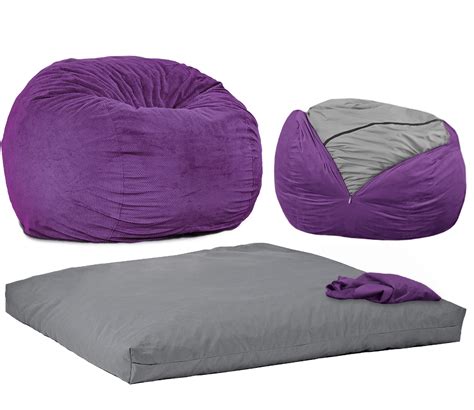Great savings & free delivery / collection on many items. Full Size Purple Cordaroy Bean Bag - Right Futons & Waterbeds
