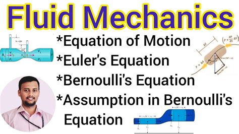 Fluid Mechanics Module 3 Fluid Dynamics Eulers And Bernoullis