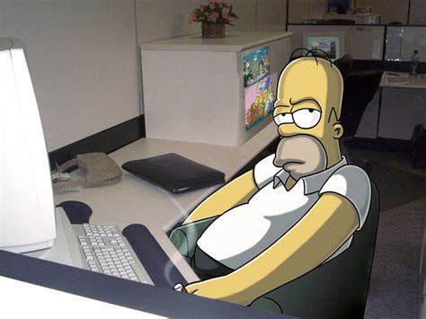 In every episode of the office there is a homer doll right under the no smoking sign. Homer working in office | One more contest... Theme ...