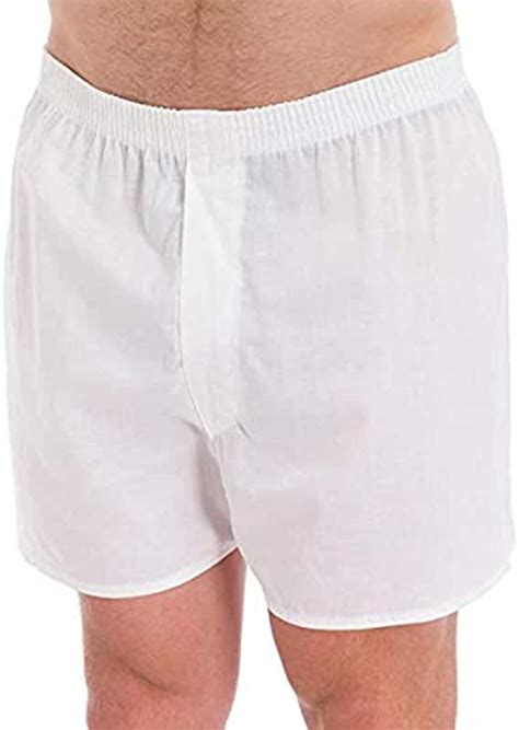 Men S White Cotton Boxer Shorts