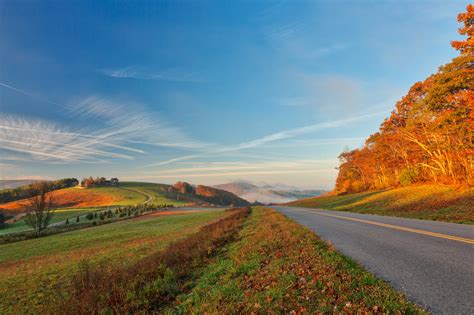 Blue Ridge Parkway Golden Autumn Hour By Somadjinn On Deviantart