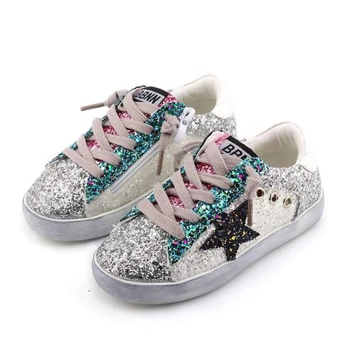 Star Girl Glitter Sneakers Glitter Sneakers Kid Shoes Girls Sneakers