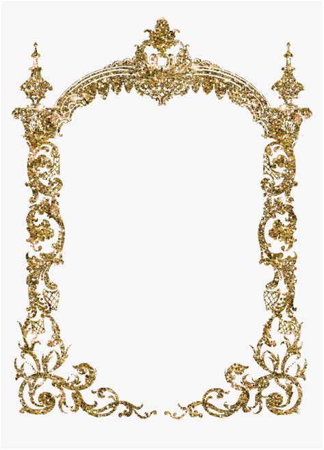 Classic Antique Gold Vintage Luxurious Arch Frame Stock Clip Art Library