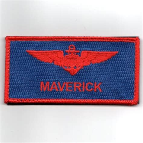 4 Top Gun Maverick Name Tag Hook And Loop Embroidered Patch Ebay