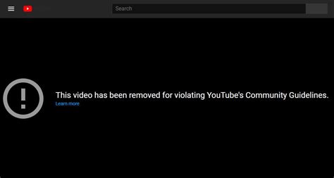 This Video Has Been Removed For Violating Youtubes Community