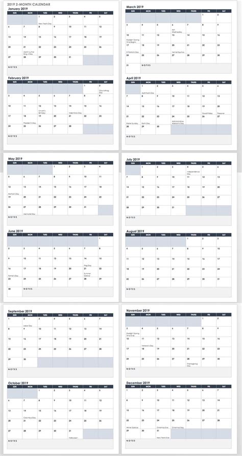 2 Month Calendar Template Weekly Calendar Template Blank Monthly