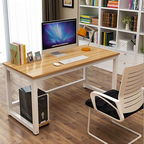 Computer Desks Modern Sturdy Office Table Large 43 Inch Pc Laptop