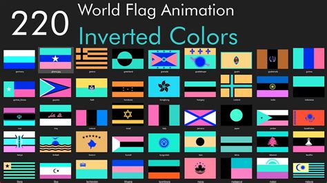 World Flag Animation But Every Country With Inverted Colors 220 Flags