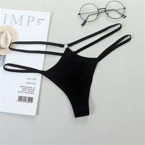 Thin Strap Hollow Panties Women Sexy G String Soft Lingerie Low Rise Thong Breathable Female