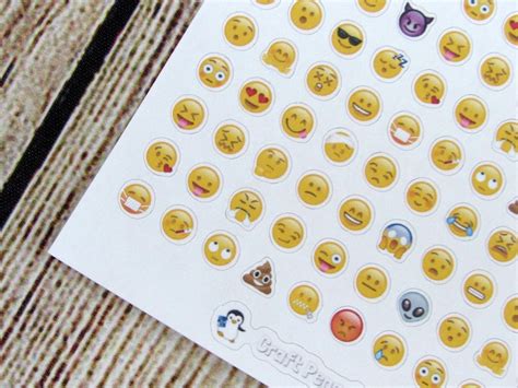 Tiny Emoji Stickers Emoji Stickers Tiny Planner Stickers Etsy
