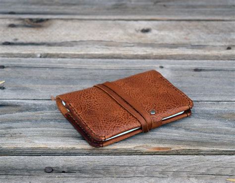 Small Pocket Notebook Leather Journal 45 X 325 Lined Etsy